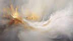 Aqua Flow wall mural by Rebel Walls in Gold, flat swatch
