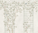 Chinoiserie Trellis wall mural by Rebel Walls in Beige, flat swatch
