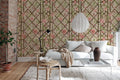 Garden of Secrets wall mural by Rebel Walls in Pink, styled room