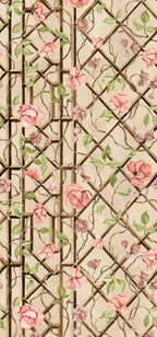 Garden of Secrets wall mural by Rebel Walls in Pink, flat swatch