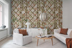 Garden of Secrets wall mural by Rebel Walls in Pink – Blush, styled room