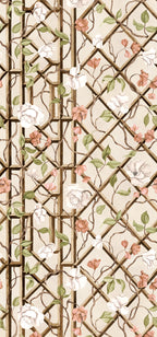 Garden of Secrets wall mural by Rebel Walls in Pink – Blush, flat swatch