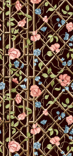 Garden of Secrets wall mural by Rebel Walls in Black, flat swatch