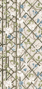 Garden of Secrets wall mural by Rebel Walls in Blue, flat swatch