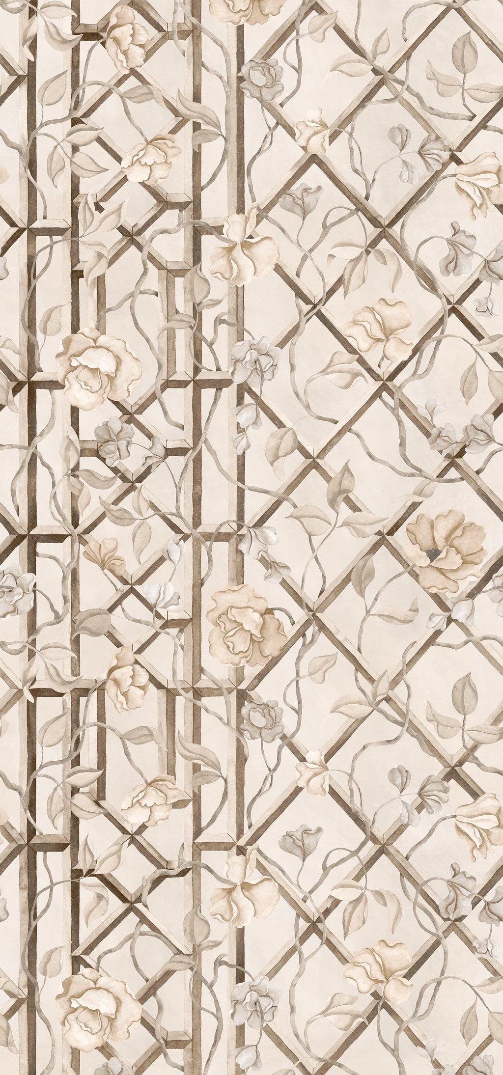 Garden of Secrets wall mural by Rebel Walls in Beige, flat swatch
