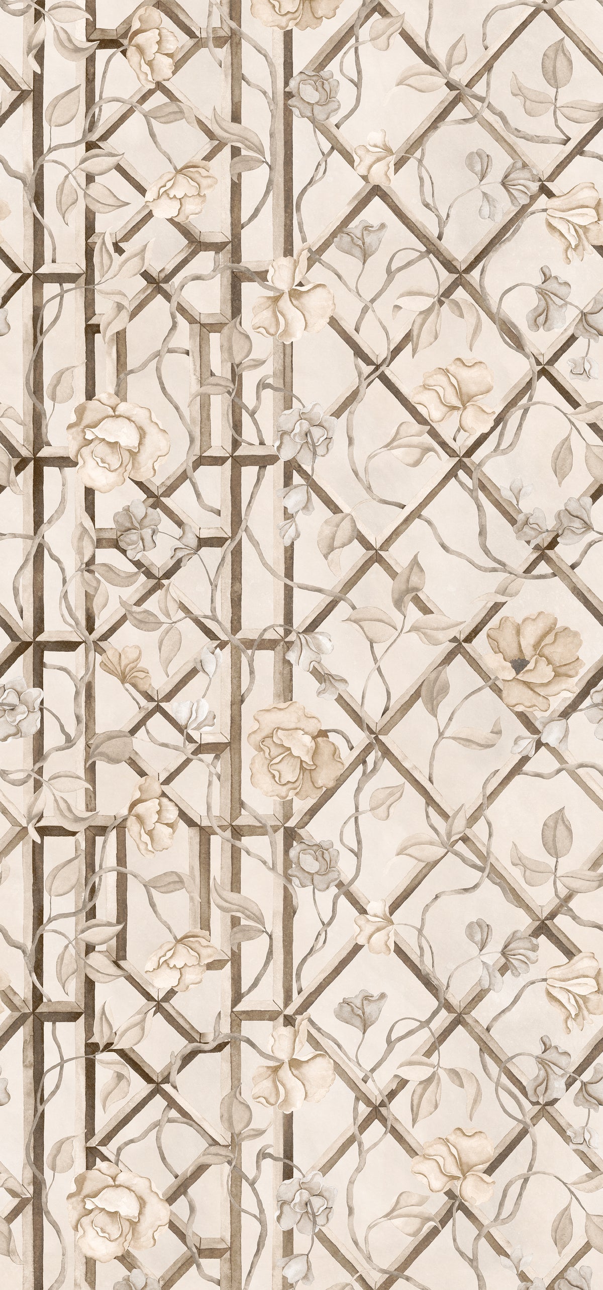 Garden of Secrets wall mural by Rebel Walls in Beige, flat swatch