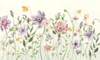 Spring Garden wall mural by Rebel Walls in Pink, flat swatch