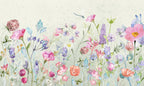 Dreamy Garden wall mural by Rebel Walls in Pink, flat swatch