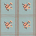 Rose wallpaper by Langelid/von Bromssen - floral design in Teal