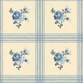 Rose wallpaper by Långelid/von Brömssen in Delft Blue - floral design
