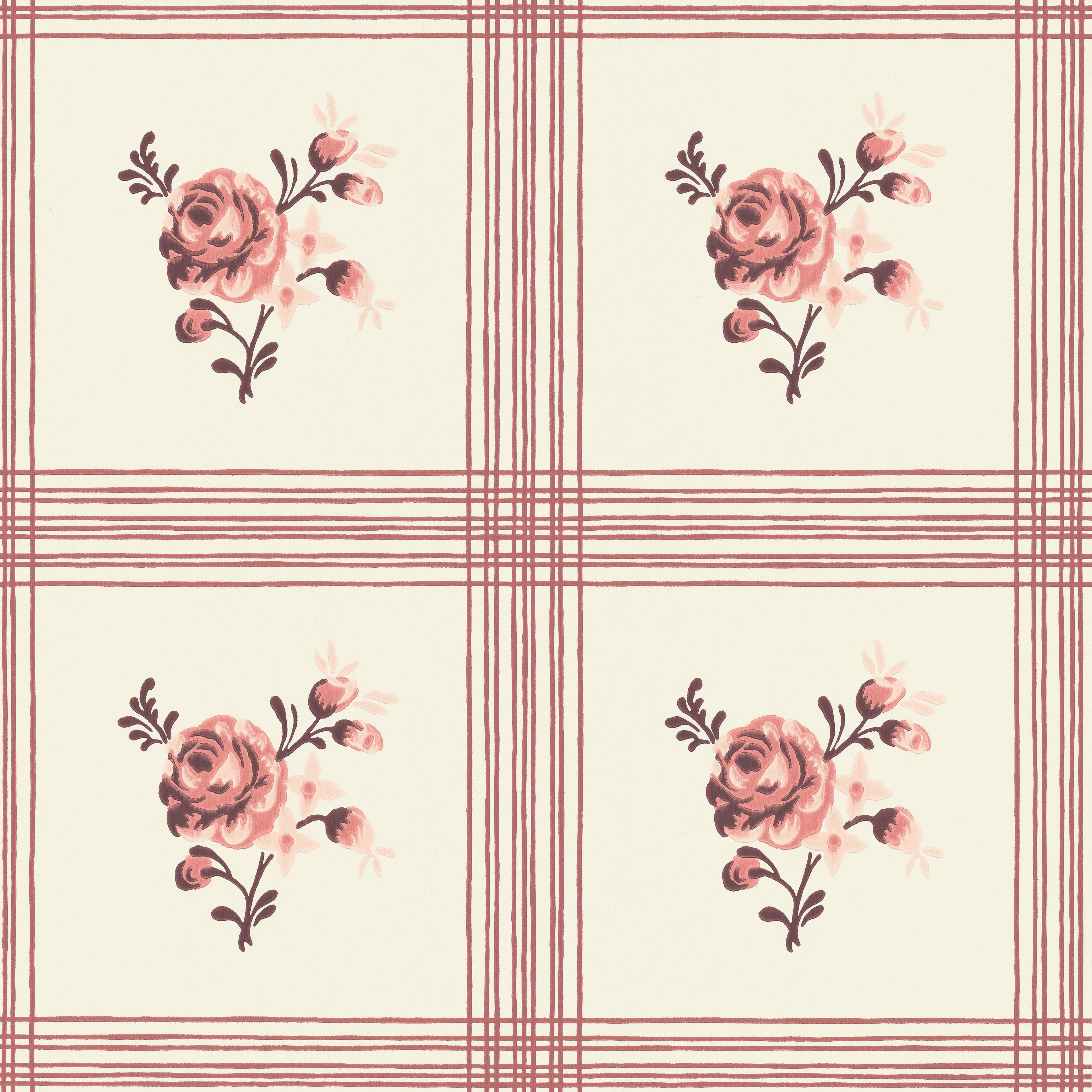 Rose wallpaper by Langelid/von Bromssen - floral design in Pink