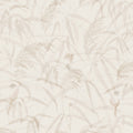 Anna wallpaper by Sandberg, delicate watercolour reeds and birds in pale cream, flat swatch