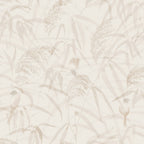 Anna wallpaper by Sandberg, delicate watercolour reeds and birds in pale cream, flat swatch