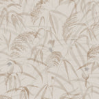 Anna wallpaper by Sandberg, watercolour reeds and grasses with small birds in warm beige, flat swatch