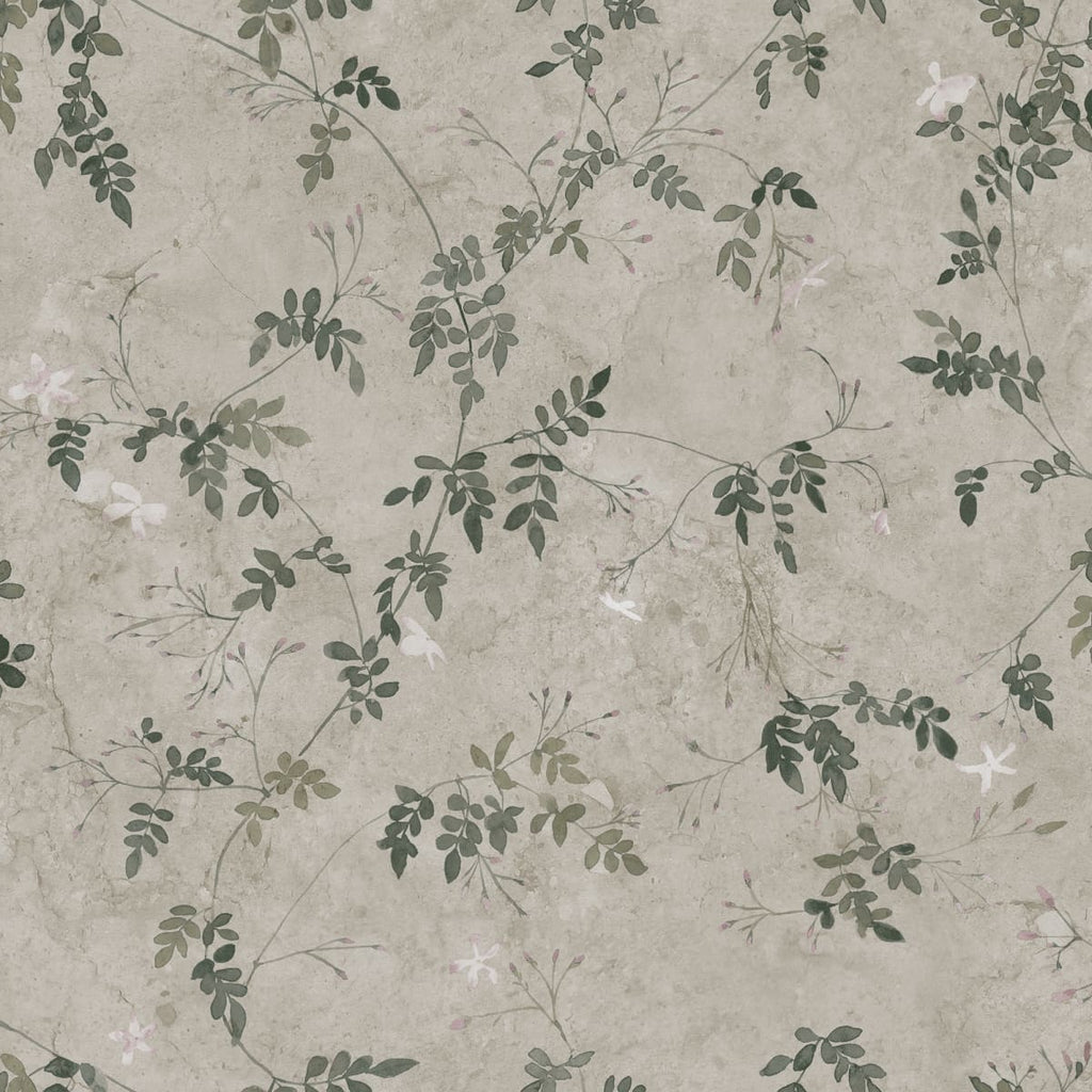 Irene Olive Green wallpaper by Sandberg – botanical design