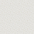 Stella wallpaper by Sandberg, flat swatch of a fine ditsy floral in soft greige on a near-white ground