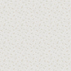 Stella wallpaper by Sandberg, flat swatch of a fine ditsy floral in soft greige on a near-white ground