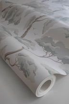 Kristoffer wallpaper by Sandberg in Spring Green, close detail of the print