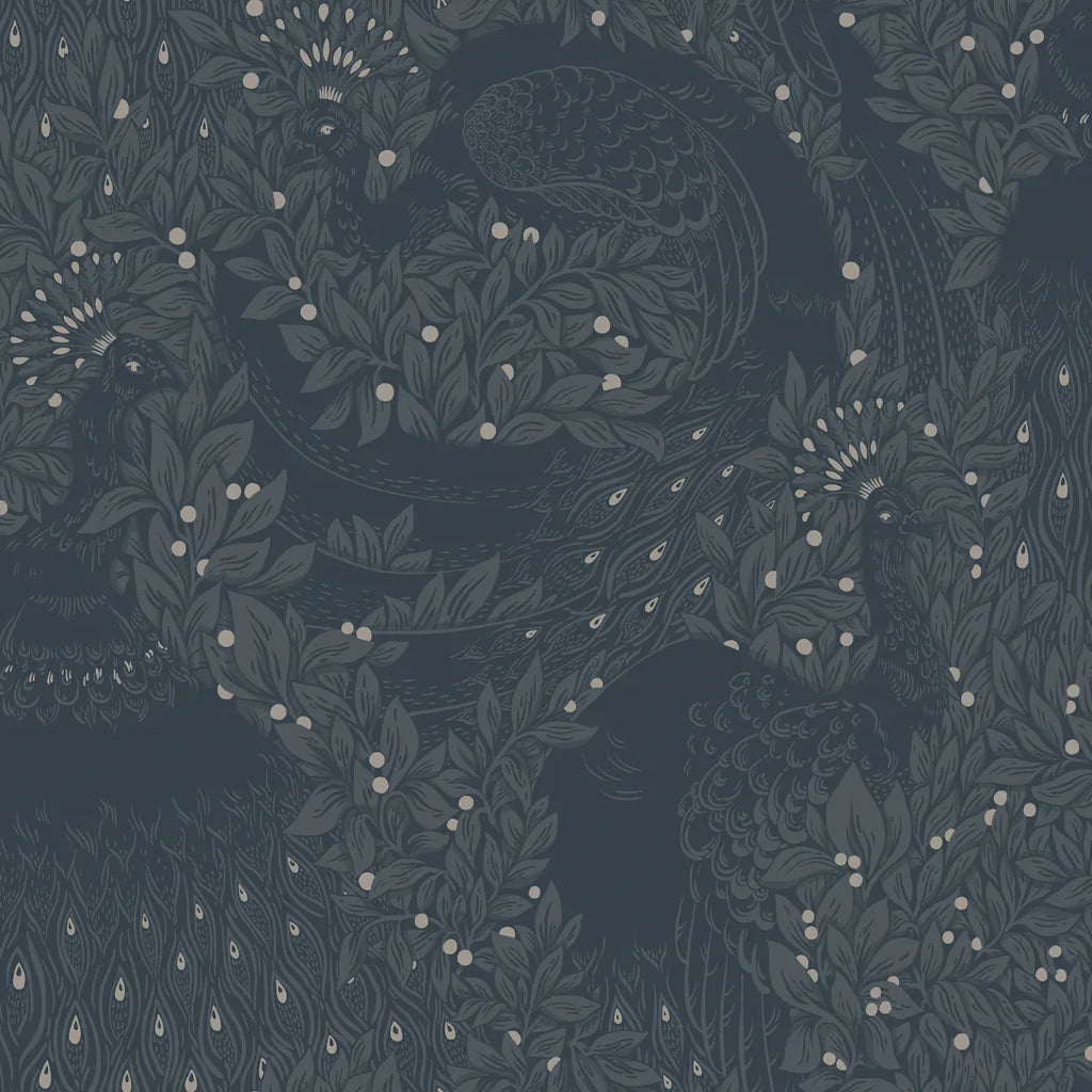 Evelina Indigo Blue wallpaper by Sandberg – botanical design