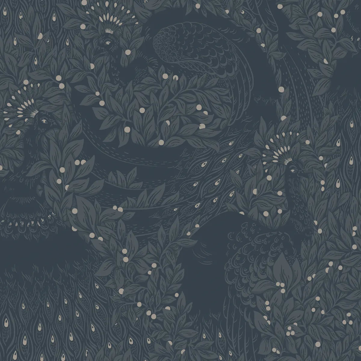 Evelina Indigo Blue wallpaper by Sandberg – botanical design