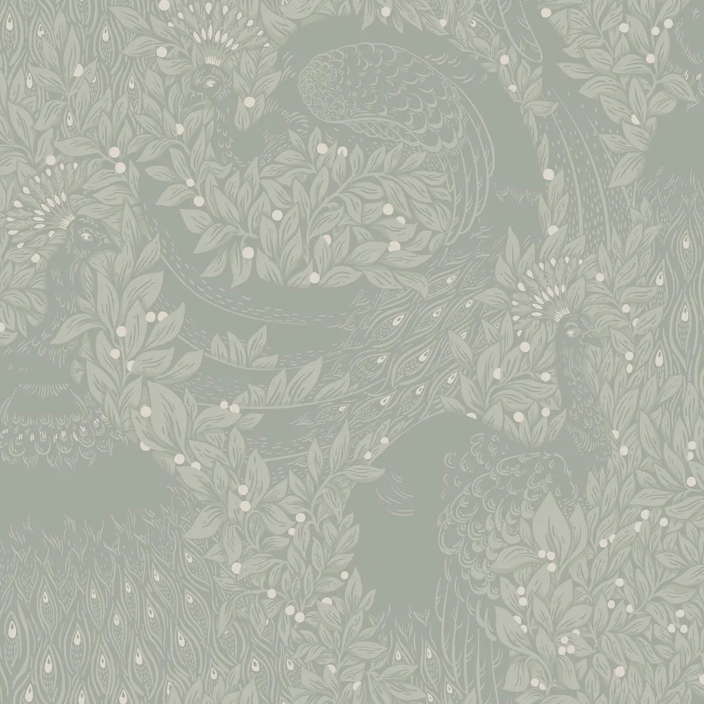 Evelina Sage Green wallpaper by Sandberg – botanical design