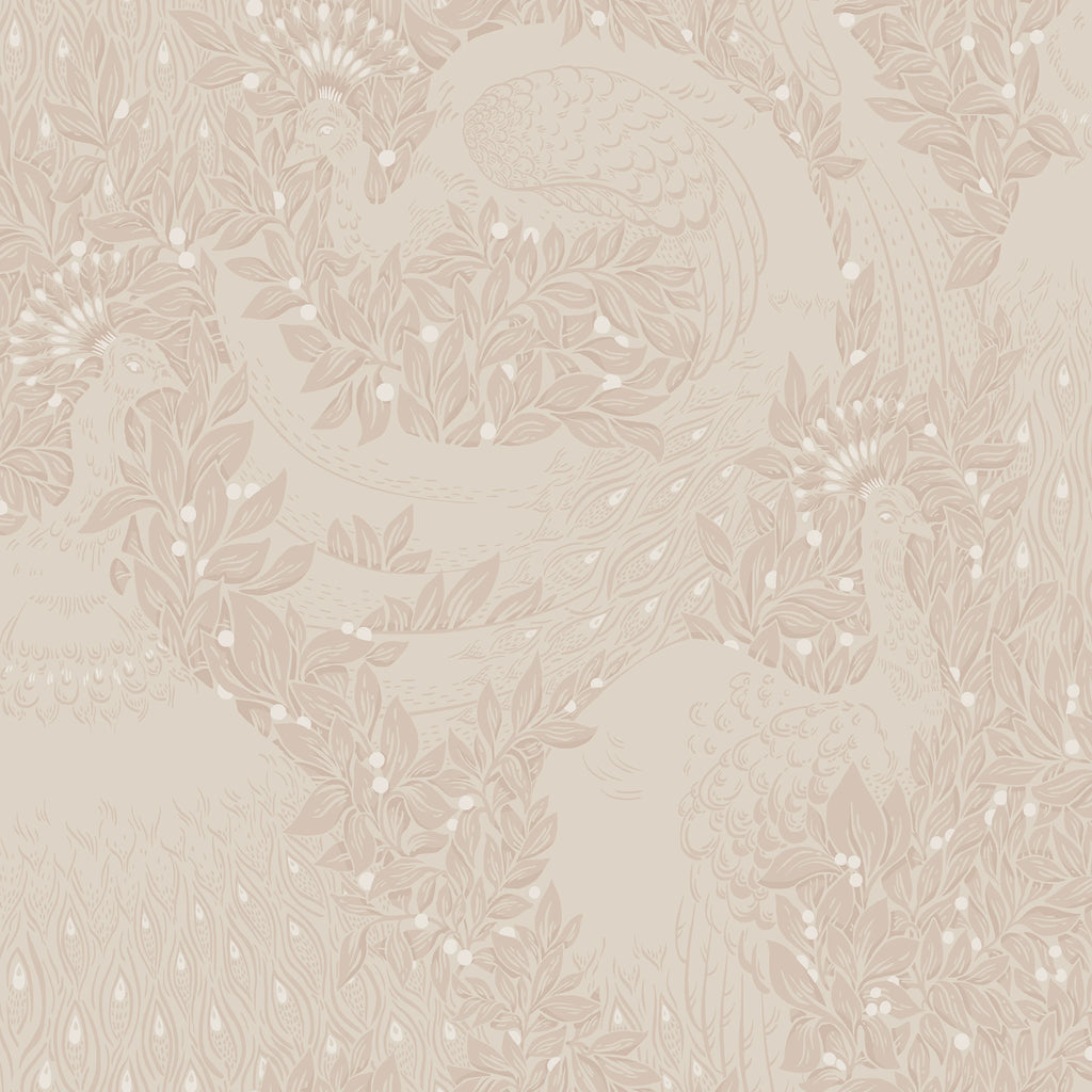 Evelina wallpaper by Sandberg – Pink – Blush colourway, flat pattern repeat