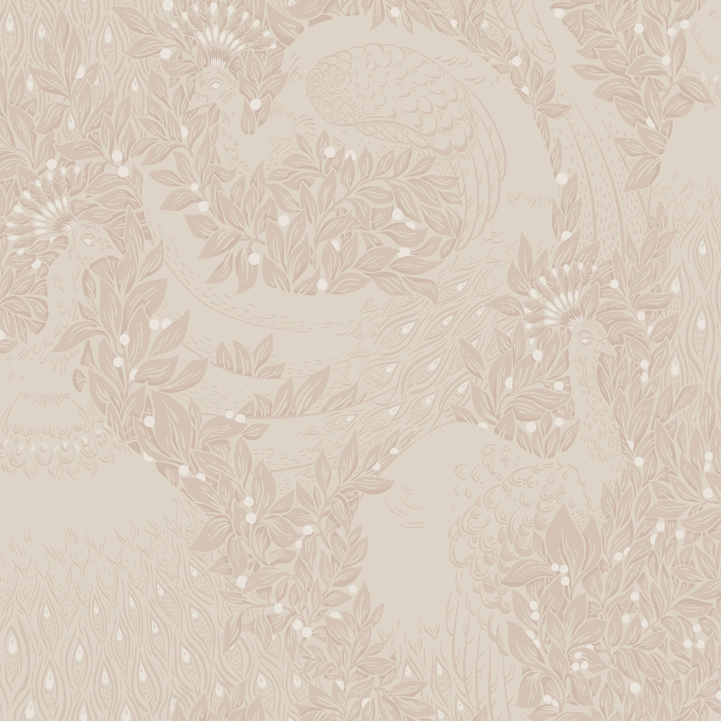 Evelina wallpaper by Sandberg – Pink – Blush colourway, flat pattern repeat