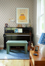Maskrosen wallpaper by Sandberg in a room setting