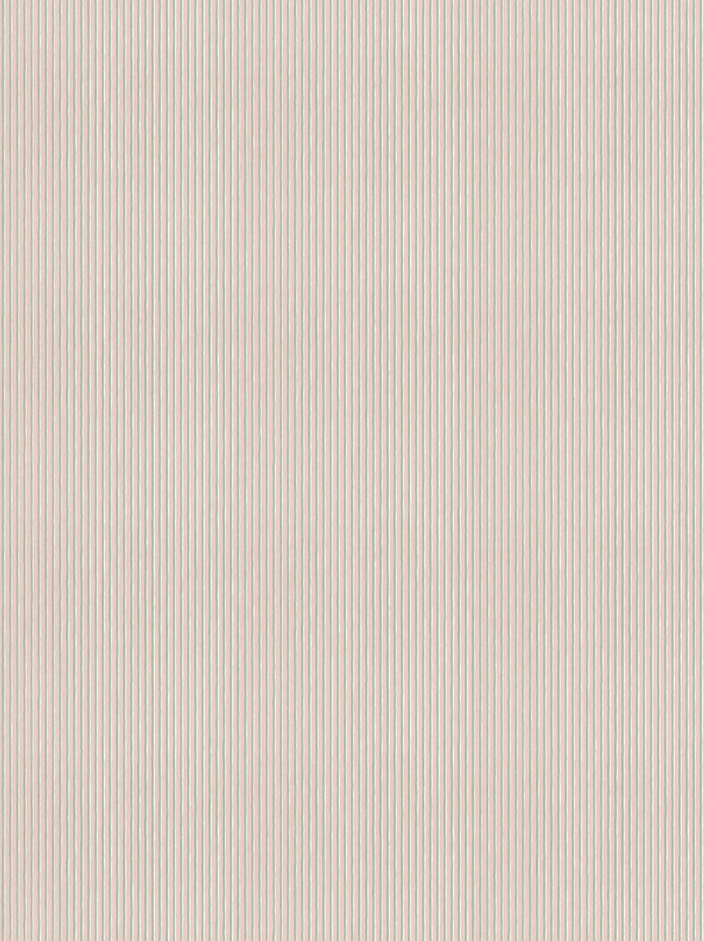 Brita Stripe wallpaper by Sandberg in taupe, flat swatch of slim painted vertical pencil stripes