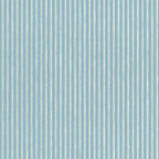Brita Stripe wallpaper by Sandberg in soft blue, close-up swatch of hand-painted vertical stripes on white