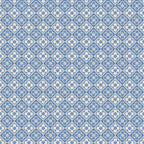 Lyckan wallpaper by Sandberg, blue quatrefoil tile motif on a soft blue ground, flat swatch