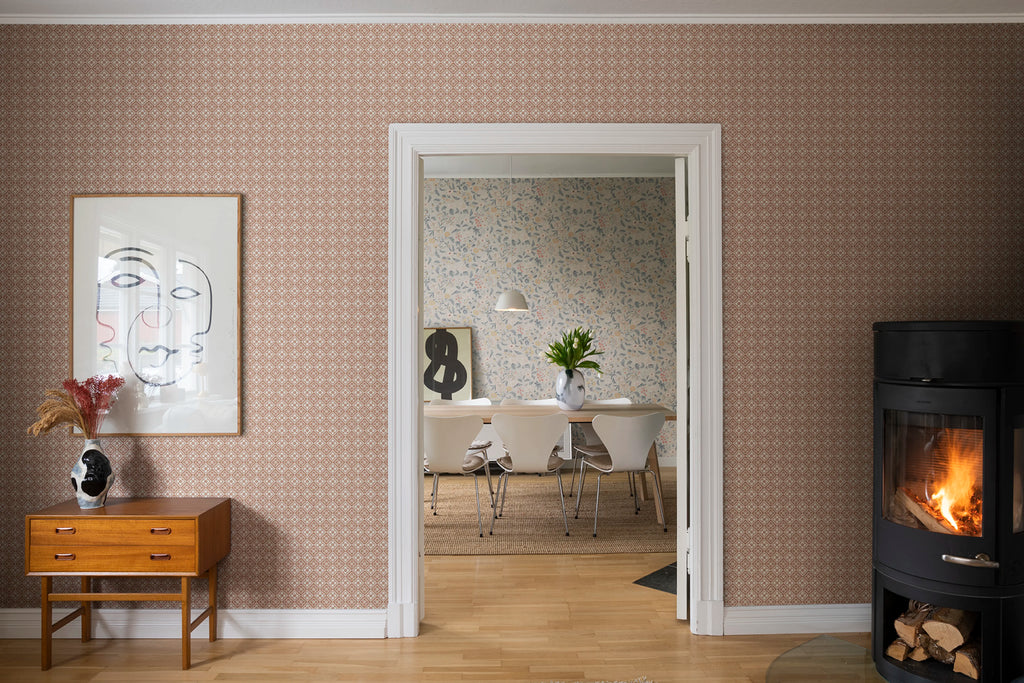 Lyckan wallpaper by Sandberg in a room setting