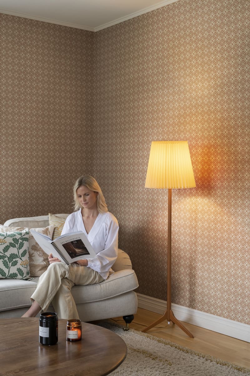 Lyckan wallpaper by Sandberg in a room setting