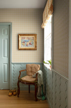 Lyckan wallpaper by Sandberg in Sunflower, styled on an interior wall