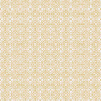 Lyckan wallpaper by Sandberg, soft yellow quatrefoil tile motif on cream, flat swatch