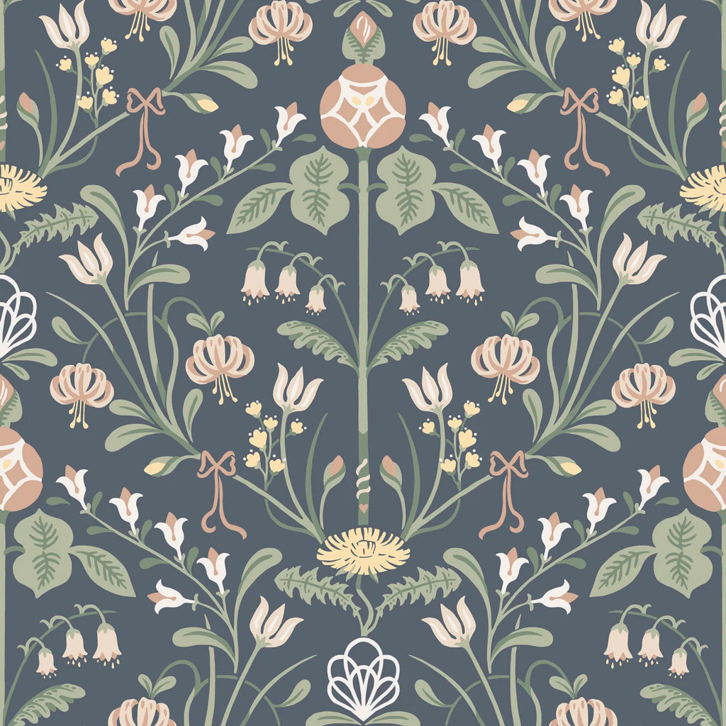 Till Carl Indigo wallpaper by Sandberg – botanical design