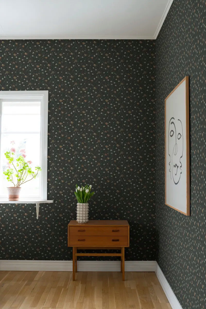Signe wallpaper by Sandberg in a room setting