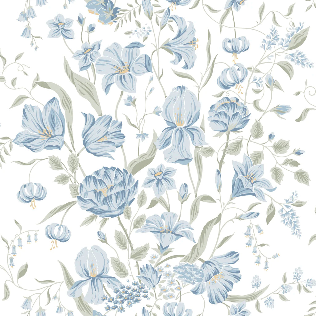 Karins Bukett Sky Blue wallpaper by Sandberg – geometric design