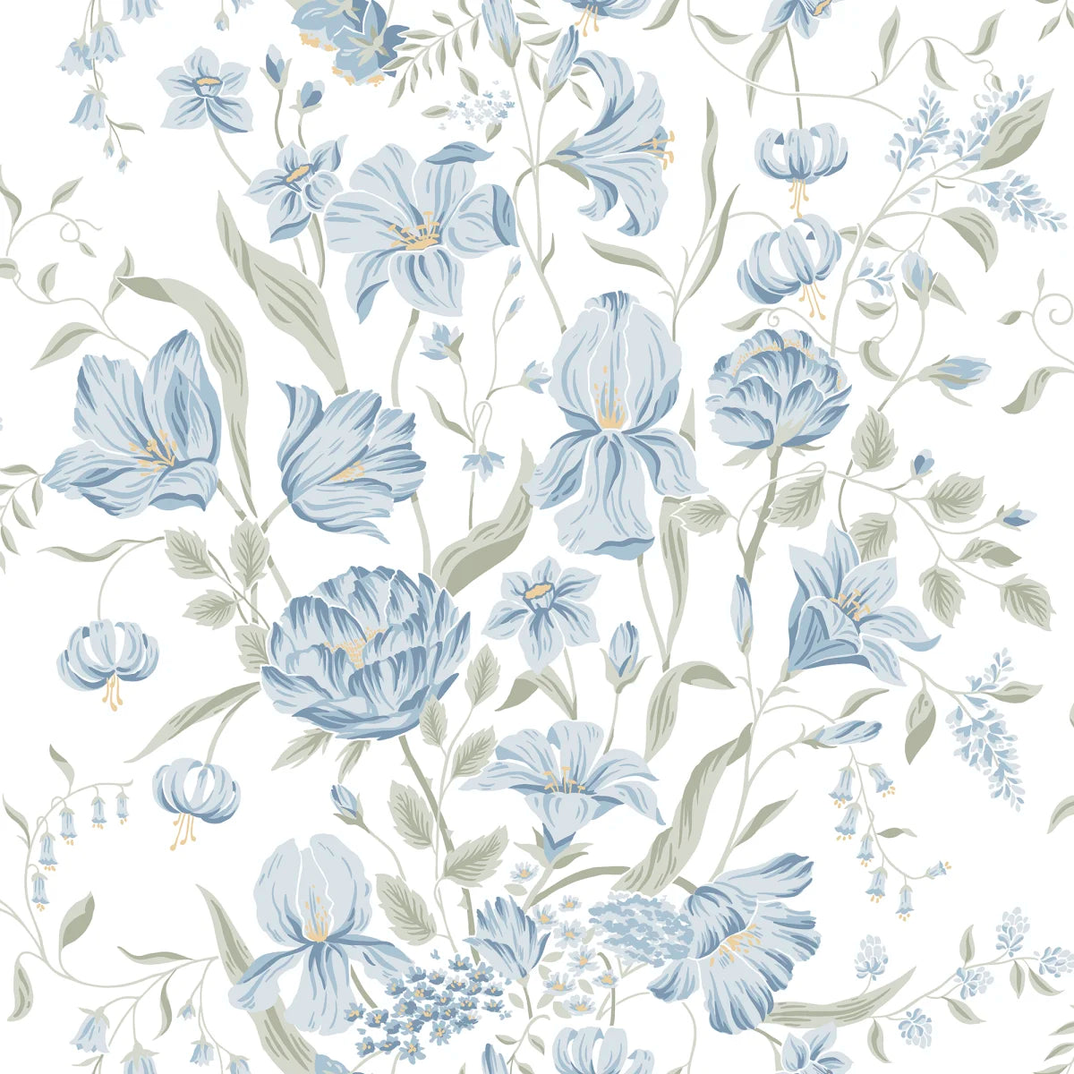 Karins Bukett Sky Blue wallpaper by Sandberg – geometric design