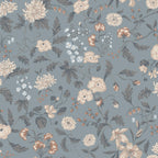 Till Karin wallpaper by Sandberg – modern design, Folklore Blue, flat pattern repeat