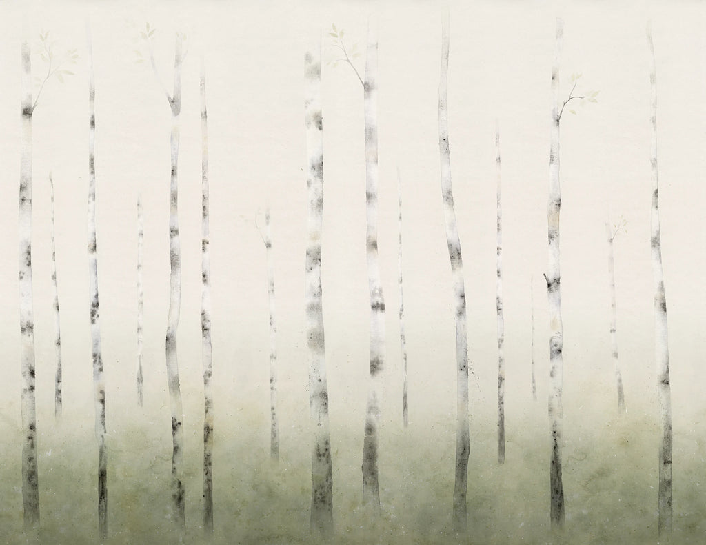 Sundborn wall mural by Sandberg – forest & woodland design, Green – Spring Green