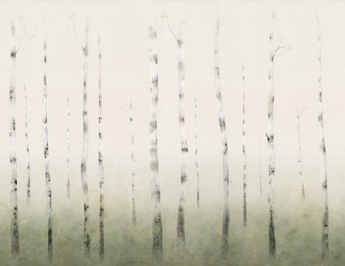 Sundborn wall mural by Sandberg – forest & woodland design, Green – Spring Green