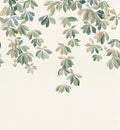 Kastanjen wall mural by Sandberg – botanical design, Green – Garden Green – styled in a room setting