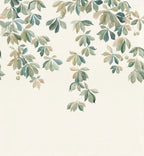 Kastanjen wall mural by Sandberg – botanical design, Green – Garden Green – styled in a room setting