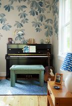 Kastanjen wall mural by Sandberg – botanical design, Blue – Soft Blue – styled in a room setting, view 5