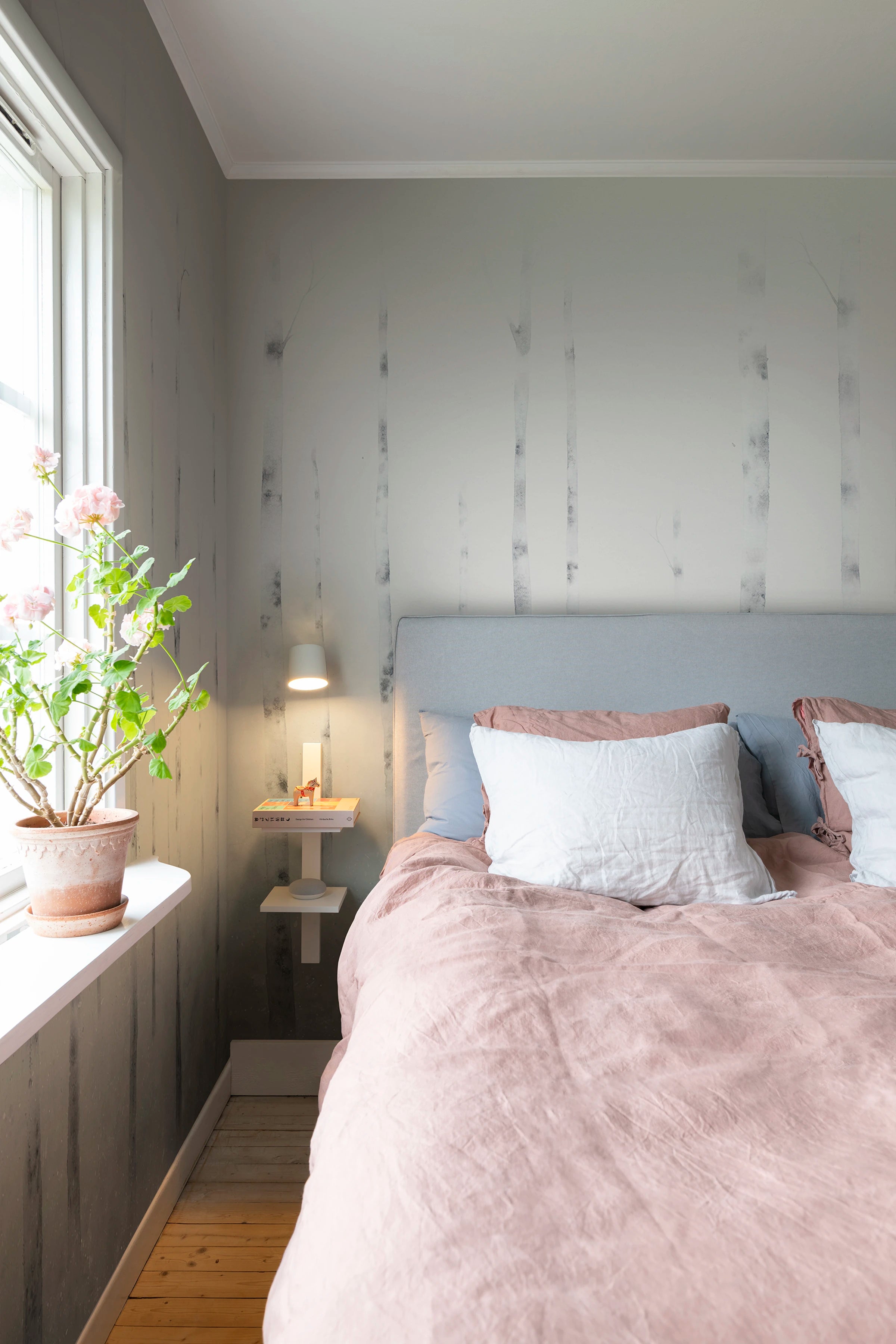 Sundborn wall mural by Sandberg – forest & woodland design, White – Winter