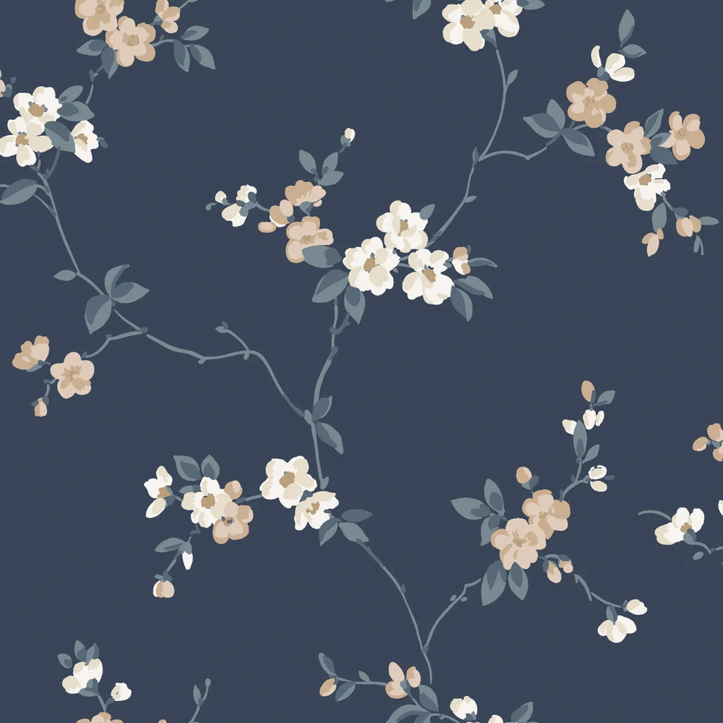 Engla Classic Blue wallpaper by Sandberg – floral design