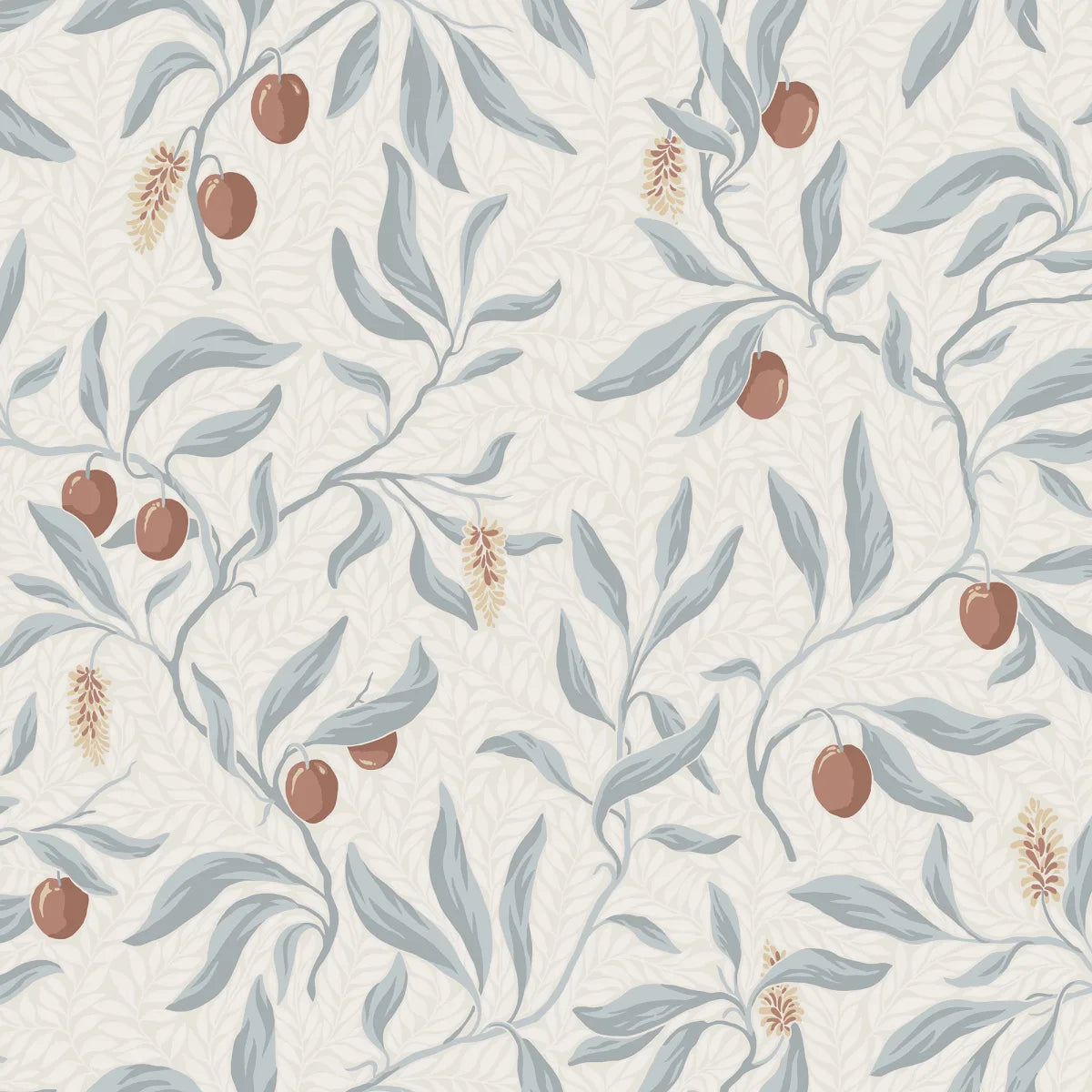 Vinnie Misty Blue wallpaper by Sandberg – botanical design