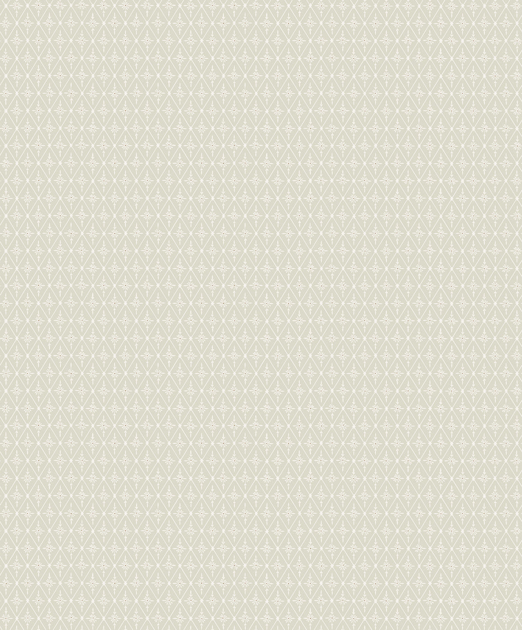 Einar wallpaper by Sandberg, flat swatch of the diamond and dot motif in soft sage-green