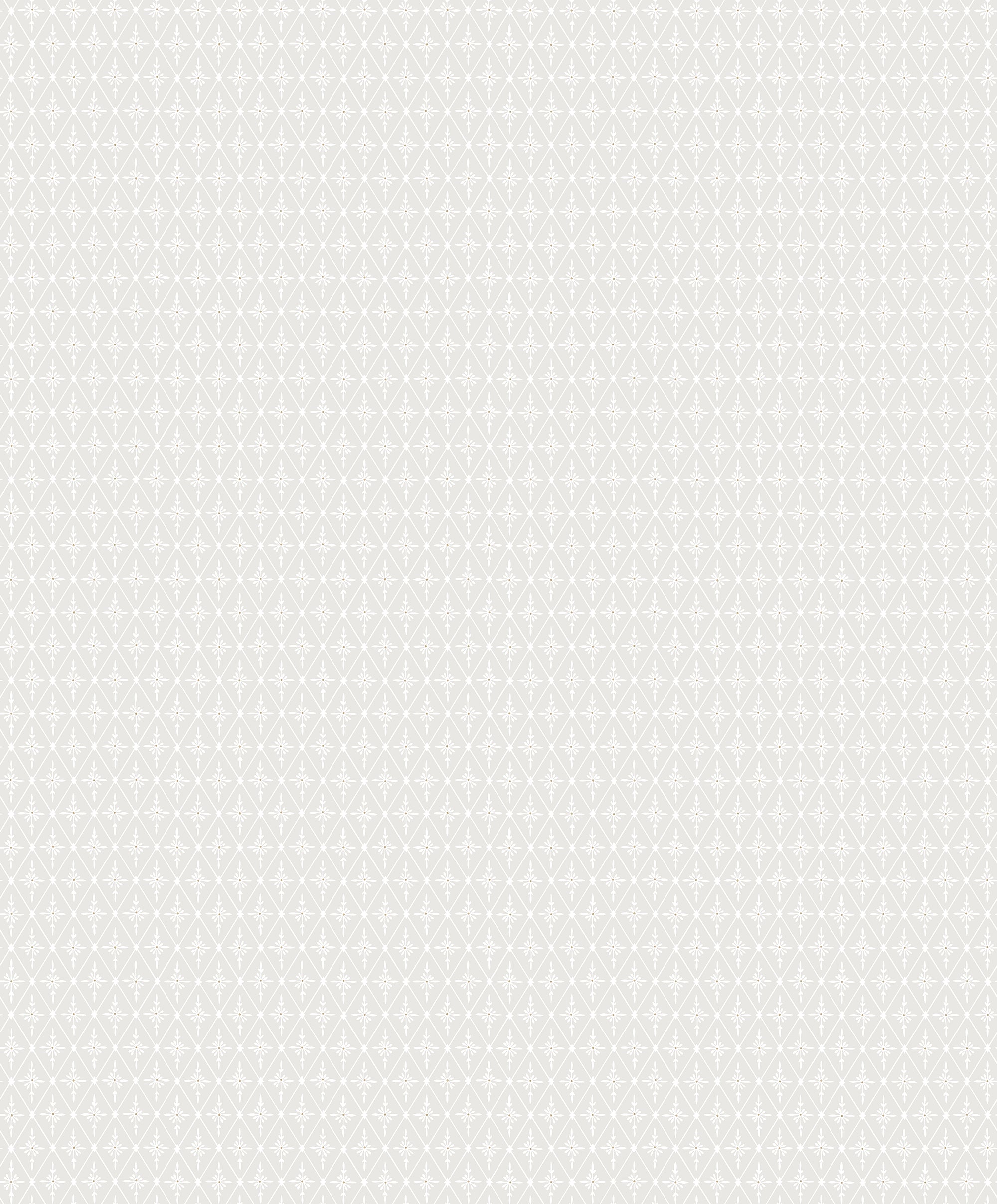 Einar wallpaper by Sandberg, flat swatch of the diamond and dot motif in pale off-white grey